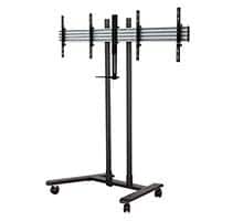 SYSTEM X – Universal Twin Screen VC Trolley With Webcam Shelf (VESA 400 ...